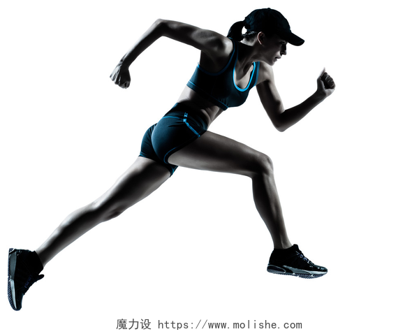 跑步训练的职业运动员女跑步运动员跑步
